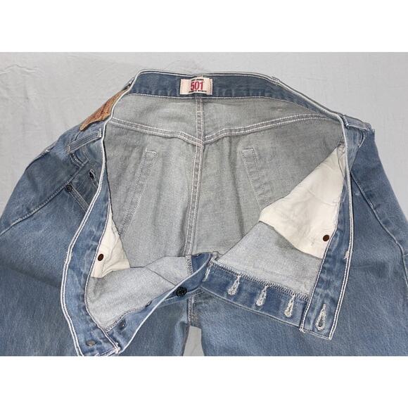 Levi's Vintage 501 Classic Straight Leg Button Fly Denim Jeans. Steel Blue 40X27 - Picture 7 of 9